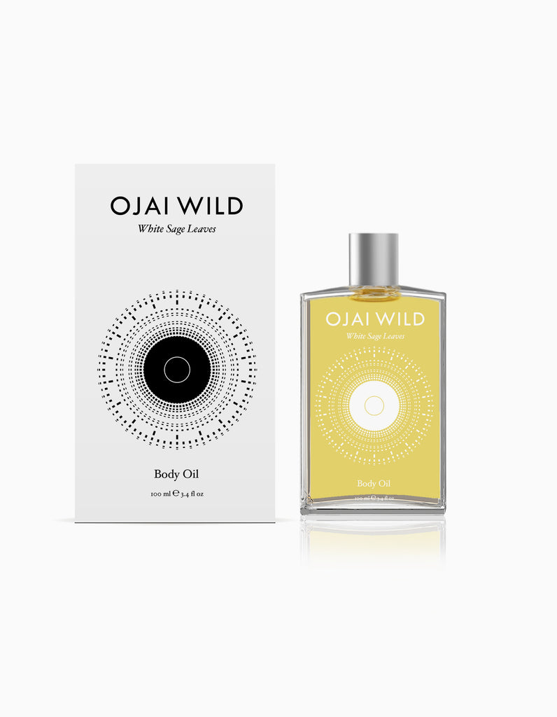 ojai wild white sage leaves body oil